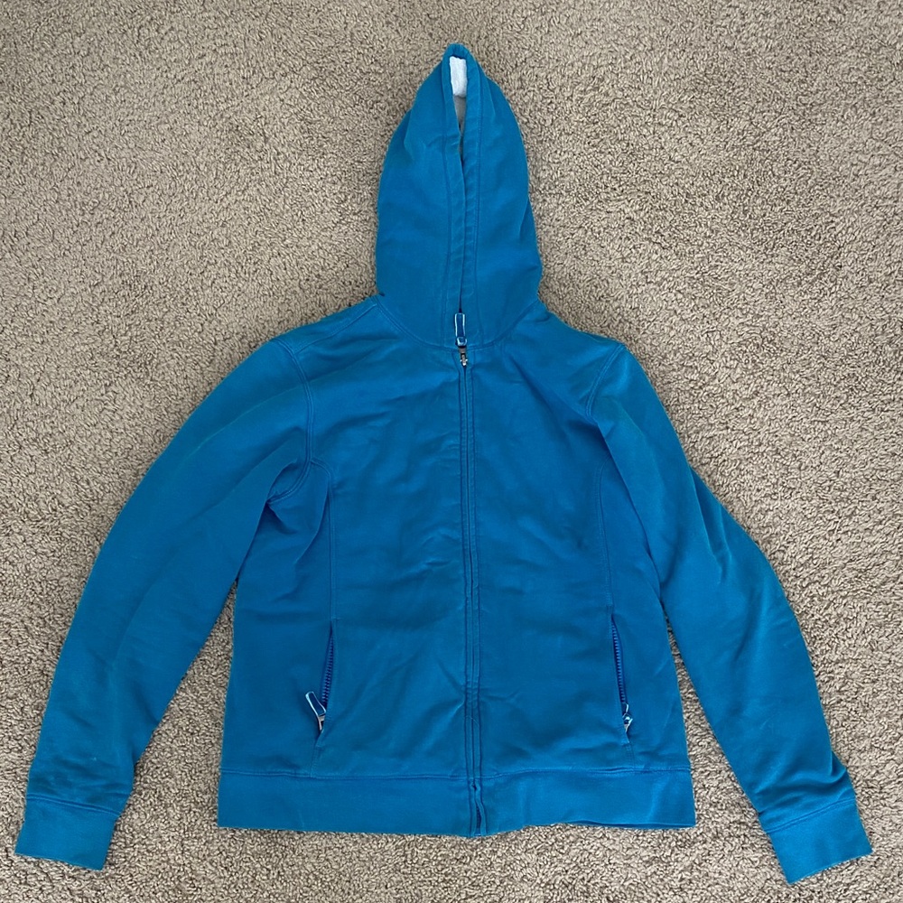 L.L. Bean Teal and White Fleece-Lined Jacket